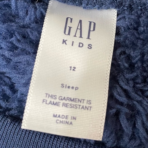 Gap Sleep Chill Fuzzy PJ Crewneck, Size 12 - Picture 3 of 5